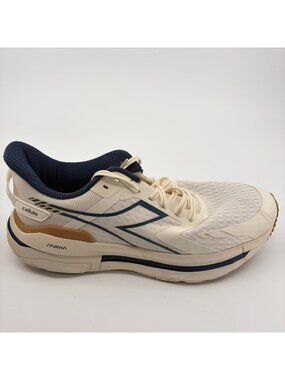 Diadora Cellula Mens Size 11.5 Beige Blue Gum Athletic Running Shoes Sneakers